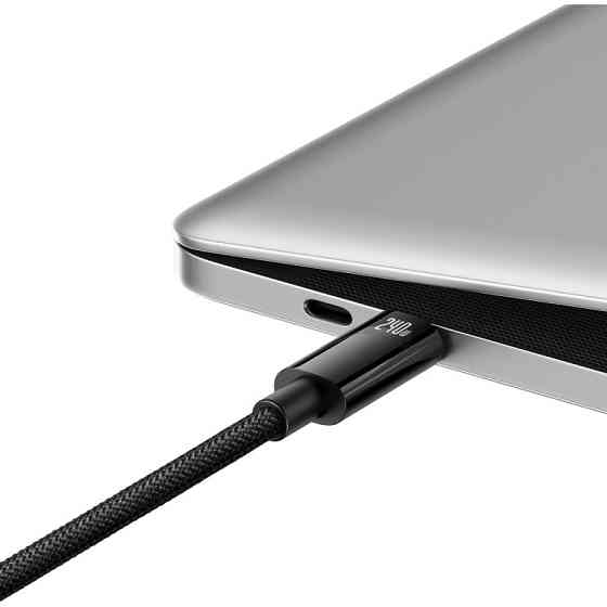 Кабель Baseus Tungsten Gold Fast Charging Data Cable Type-C to Type-C 240W 3m Black Одеса
