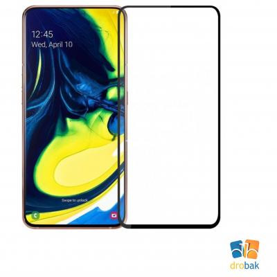 Скло захисне Drobak Full Glue для Samsung Galaxy A80 (Black (441607) Вінниця - фото 1