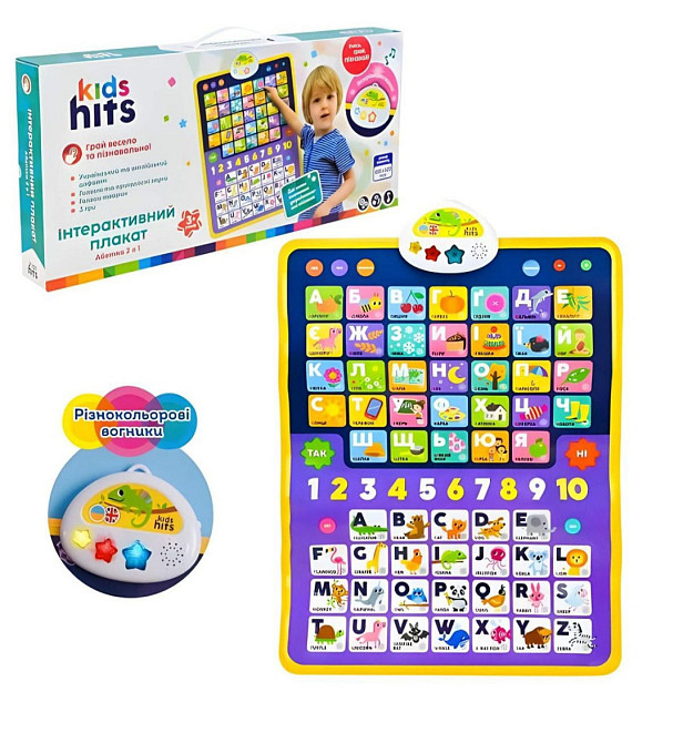 Плакат навчальний Азбука 2 в 1 укр та англ мова Київ - фото 3