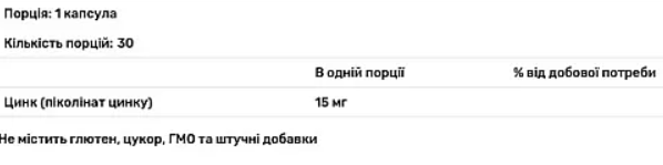 Цинк Dr.Frei Swiss Energy ZINC blister 15 мг 30 раст капс Киев - изображение 2