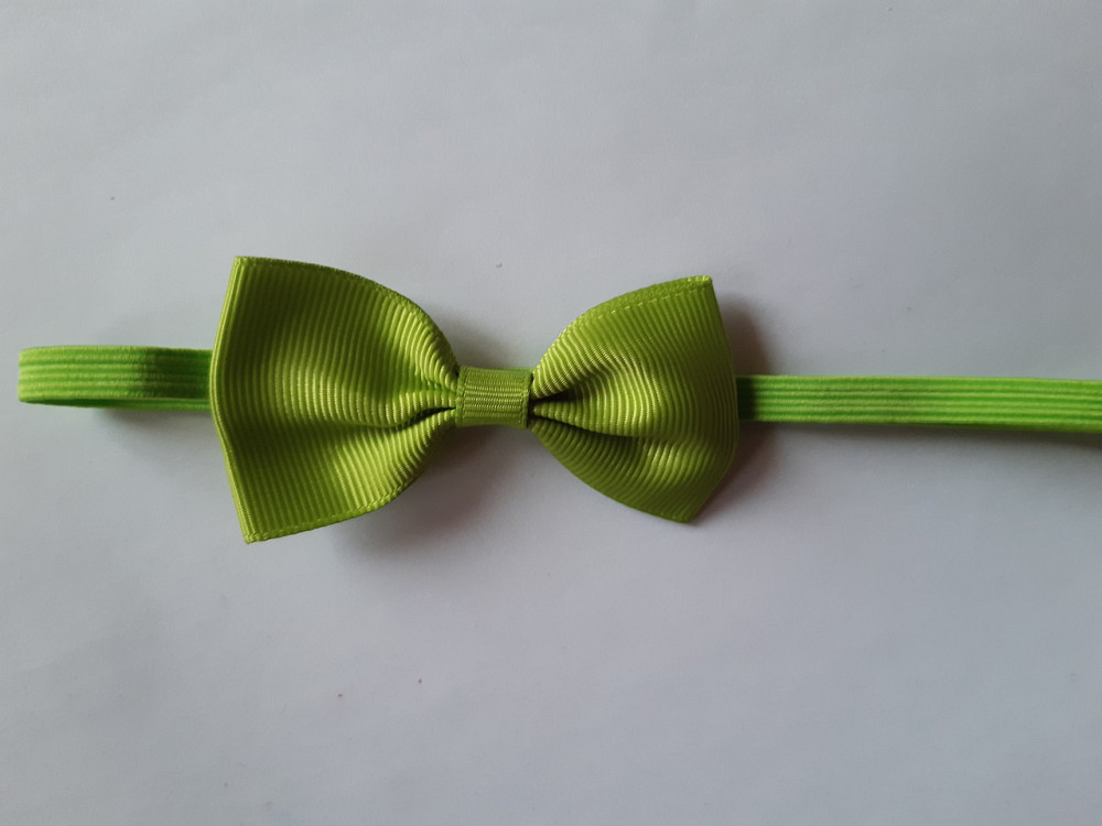 Дитяча повязочка на голову салатова - розмір універсальний (на резинці), бантик 7см Київ - фото 1