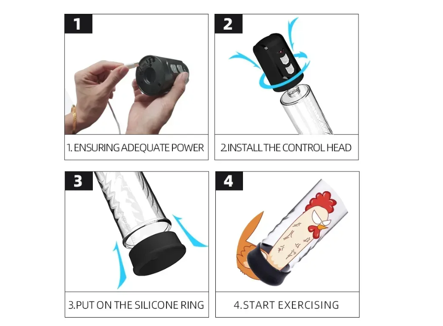 Автоматична вакуумна помпа із зарядкою від USB CANWIN Penis Pump — P402AU Sex Aura Київ - фото 7