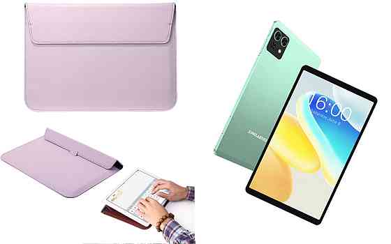 Чехол-конверт VitoCase для Teclast M50 Mini, с функцией подставки для планшета Черный Фиолетовый Киев