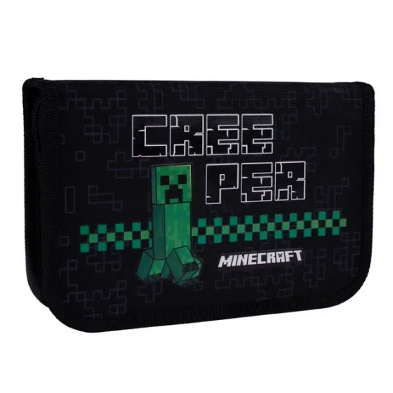 Пенал твердий "YES" 533631 одинарний з двома клапанами HP-04 Minecraft Time, шт Київ