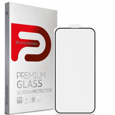 Стекло защитное Armorstandart Pro 3D Apple iPhone 15 Pro Black (ARM68219) Винница - изображение 1