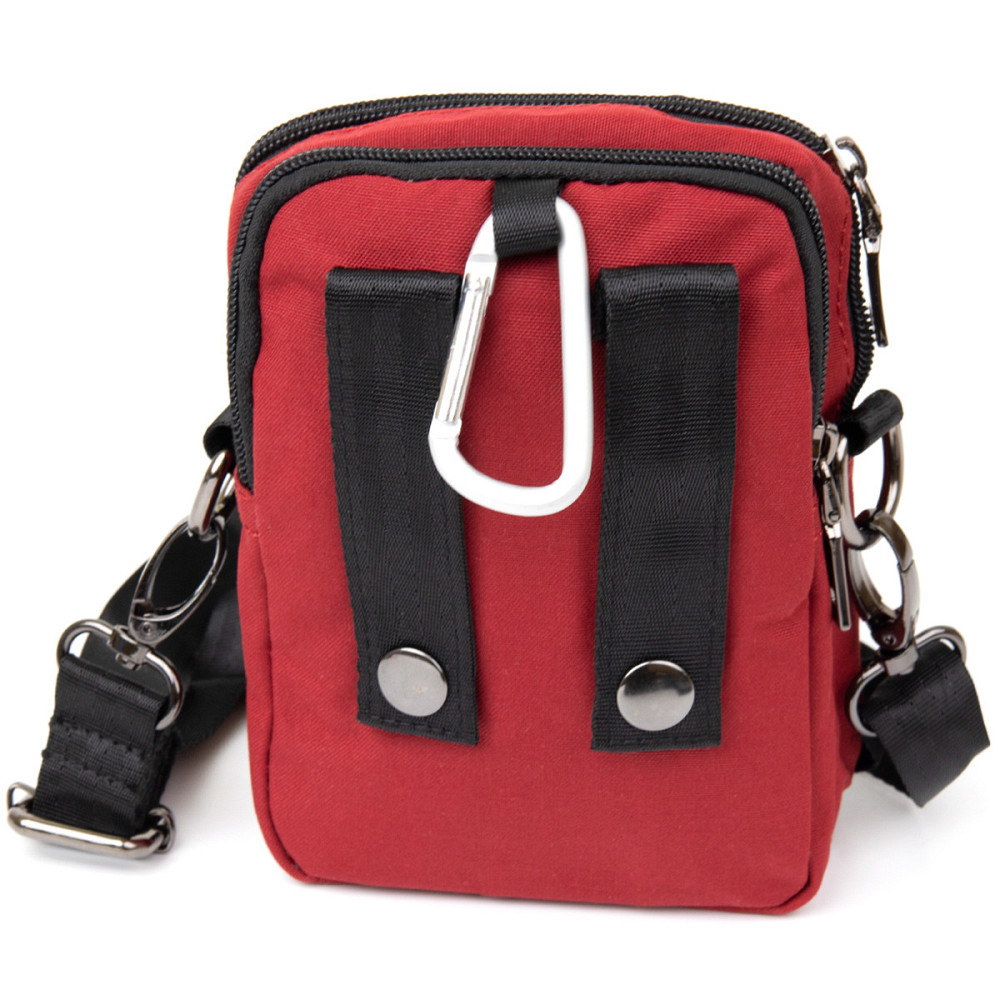 Сумка на пояс нейлон Vintage 20647 Червона Київ - фото 10