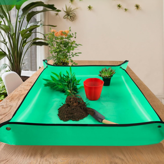 Портативний садовий килимок для пересадки | Водонепроникний складаний килимок для сукулентів, темно-зелений Кам'янець-Подільський