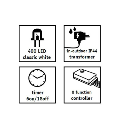 Гирлянда Luca Lighting кластер серебряная струна, 15 м, теплый белый (8718861852677) Винница - изображение 4