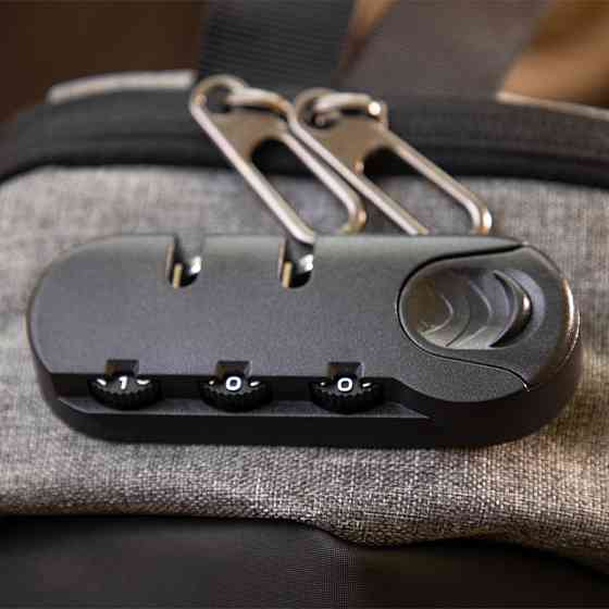 Эргономичный рюкзак через плечо с кодовым замком текстильный Vintage 20554 Серый Киев