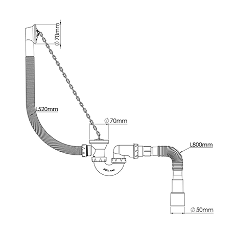 Сифон для ванни  NOVA Харків