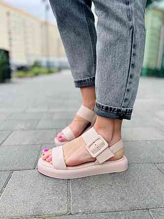 teona Стильні босоніжки жіночі літні пудрові TEONA 286, натуральна шкіра р. 36-39 Коломия