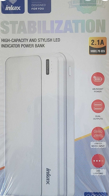 Павербанк 20000 mAh Powerbank Inkax PB-02A новий внешний аккумулятор. Київ - фото 2