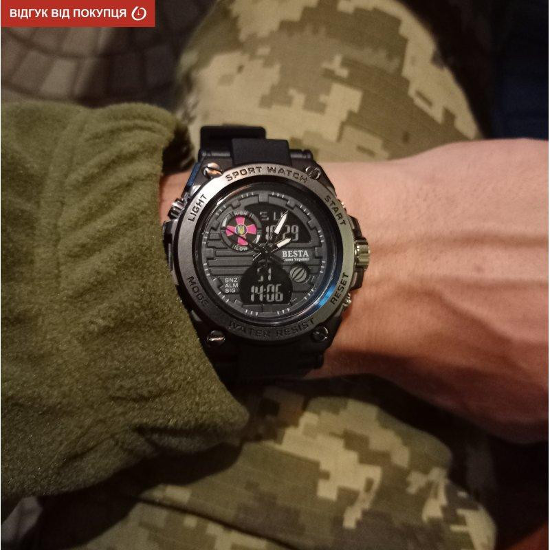 Чоловічий водостійкий наручний годинник Besta Box Tattoo ЗСУ Light з компасом + подарунковий набір Вінниця - фото 5