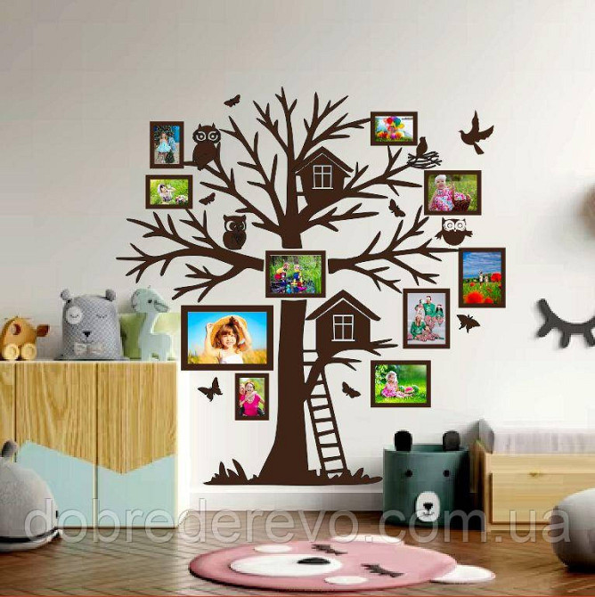 🌈Родовое дерево🌳 Baby House  Семейное дерево сердце  на 9 фото рамок Домик на дереве Вижница - изображение 1
