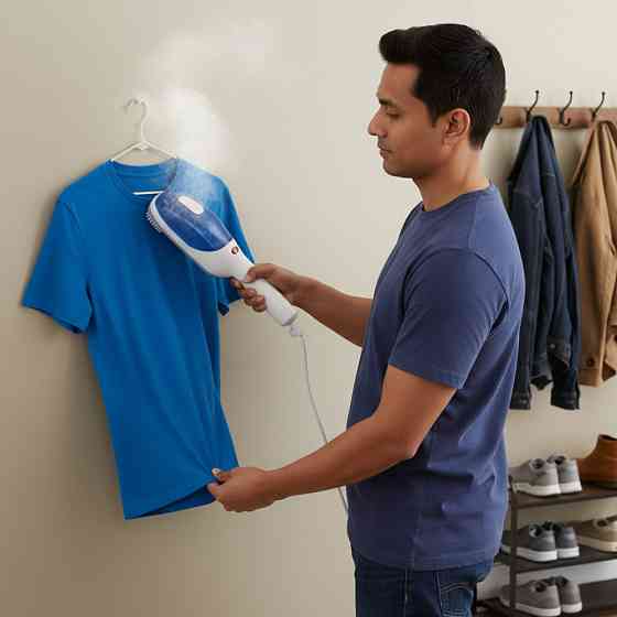 Отпариватель для одежды 100мл, 770W, Steam Brusher + 2 насадки / Паровой утюг / Ручной отпариватель-щетка Киев