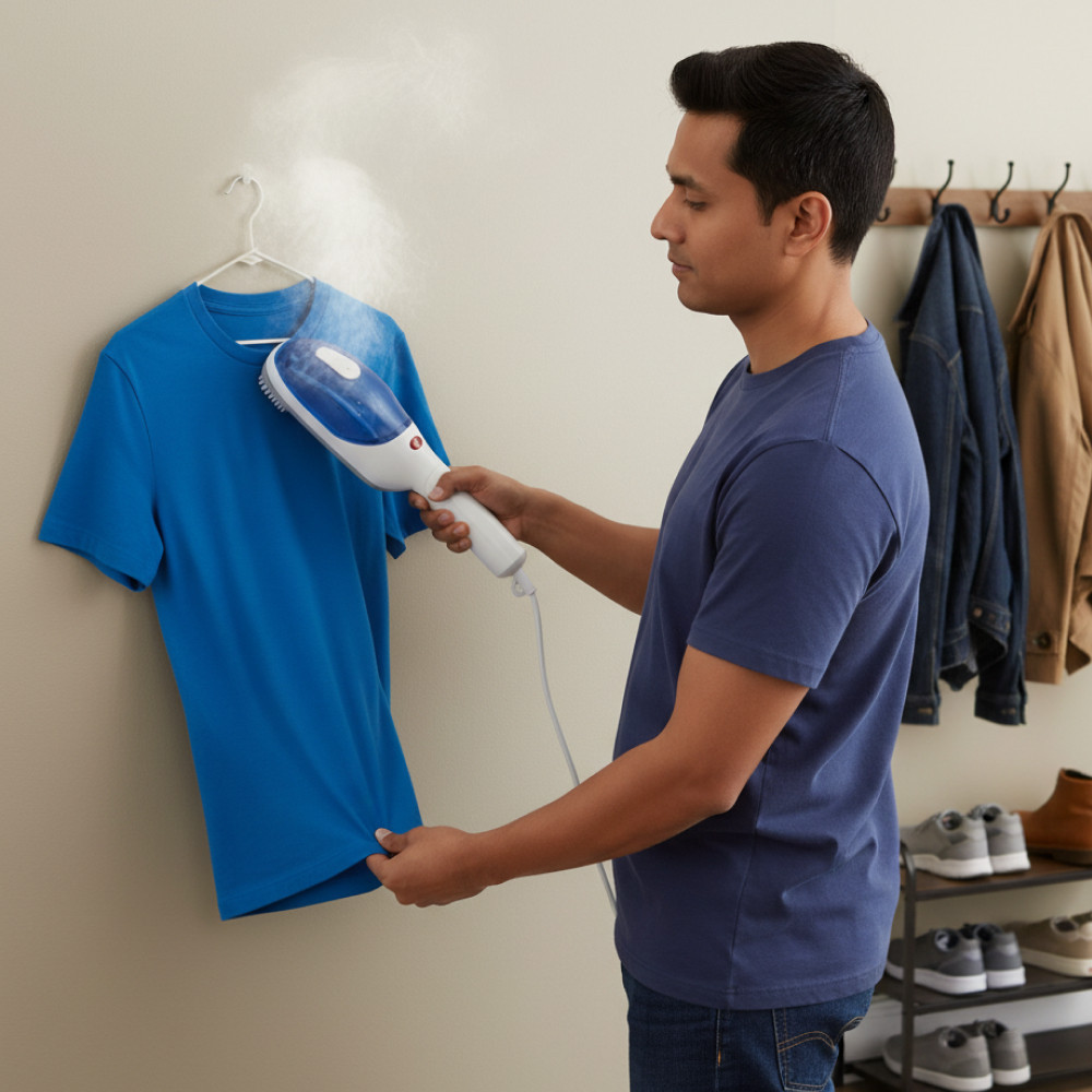 Отпариватель для одежды 100мл, 770W, Steam Brusher + 2 насадки / Паровой утюг / Ручной отпариватель-щетка Киев - изображение 2