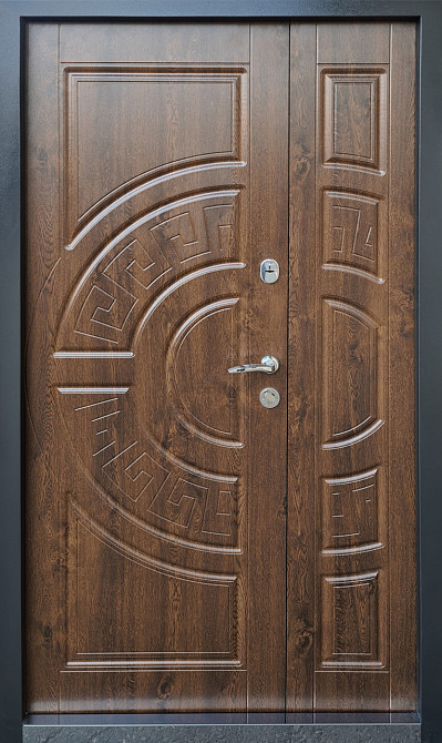 Входные двери Форт-М Трио Греция дуб темный Киев - изображение 2