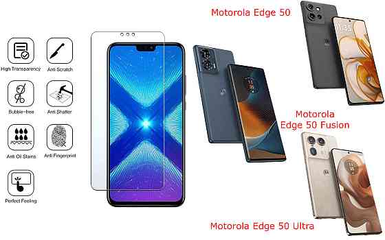 Защитное стекло NeoGlass для Motorola Edge 50, Edge 50 Fusion, Edge 50 Ultra – ультрапрозрачное и устойчивое Киев