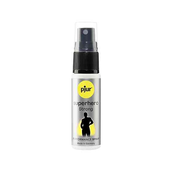 Пролонгирующий спрей pjur Superhero Strong Spray 20 ml, с экстрактом имбиря, впитывается в кожу Sex Aura Киев