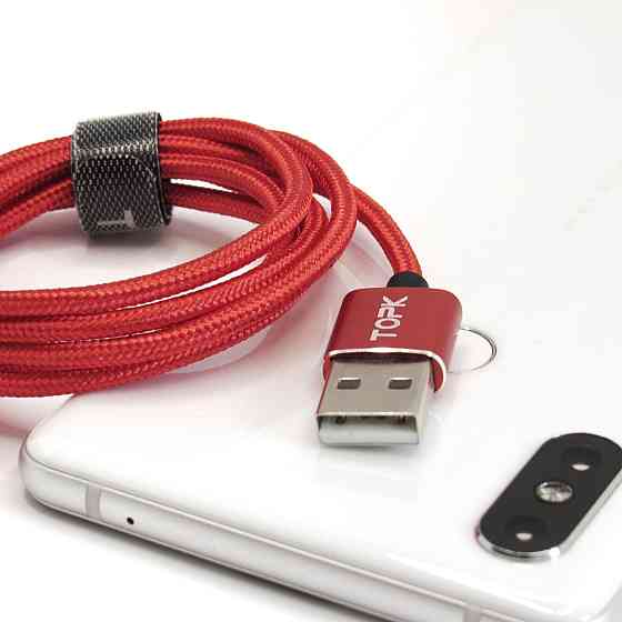 Магнітний MicroUsb кабель TOPK AM51 Red Київ