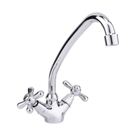 Змішувач для кухні двовентельний Frap F4125, хром Київ