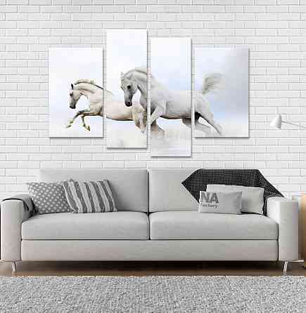 Модульна картина Білі Коні Art-89_4 Київ