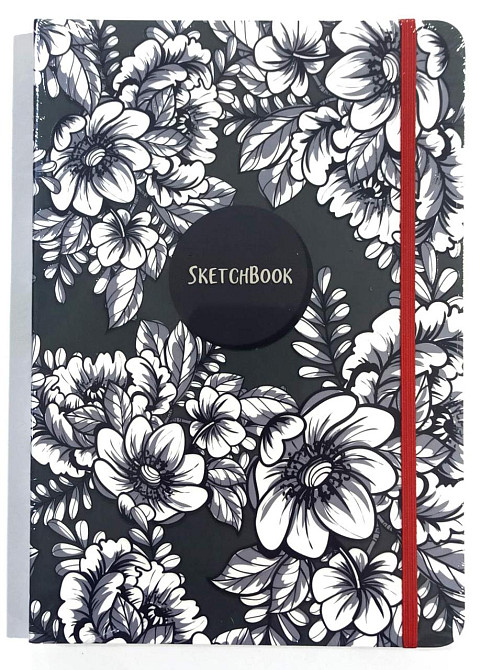 Скетчбук А5 на гумці "Аркуш" 80 арк, інтегральна обкл, мат лам+Уф+метал, шт Київ - фото 1