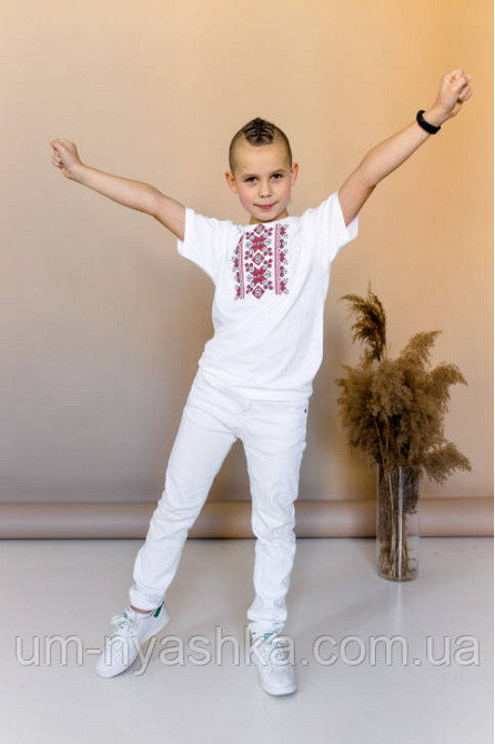 Вишиванка для хлопчиків "Оберіг" червона р.110-158 Кривий Ріг - фото 2