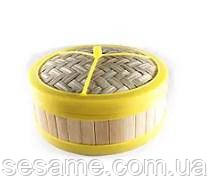 Вонтонница бамбуковая пароварка укреплена пластиком, одноярусная d-18см Харьков - изображение 2