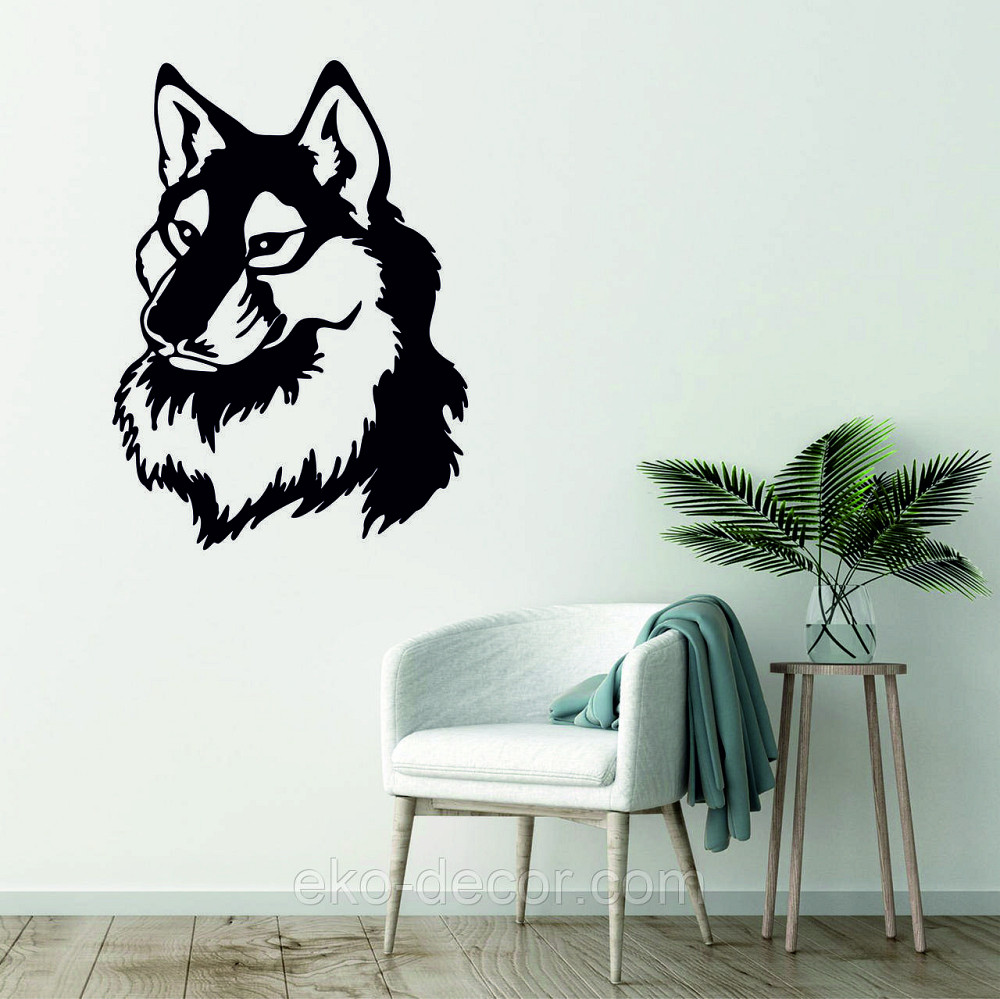 Декоративное настенное Панно «Волк», Декор на стену 110*79 см, Черный Киев - изображение 3