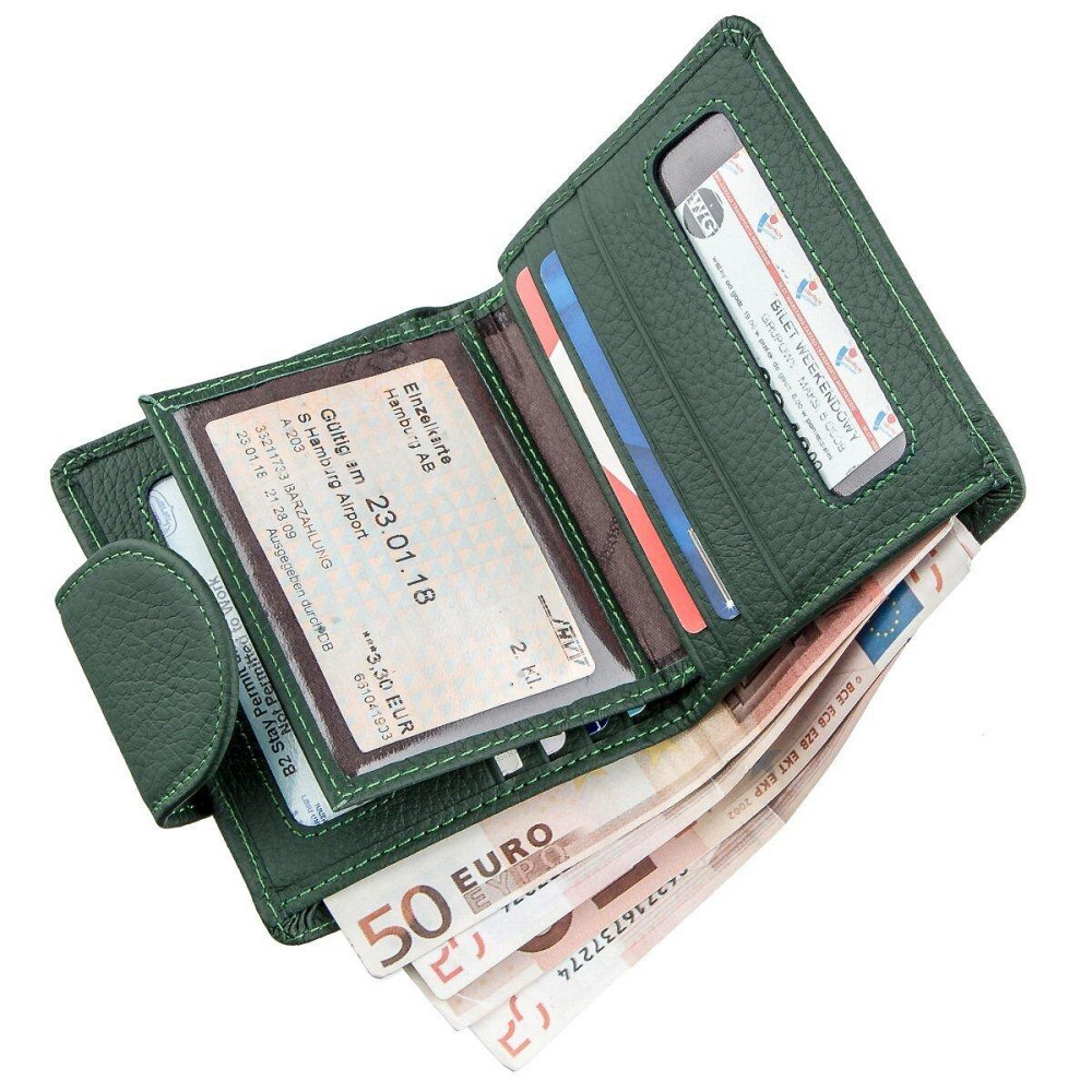 Кошелек женский компактный ST Leather 18959 Зеленый Киев - изображение 4