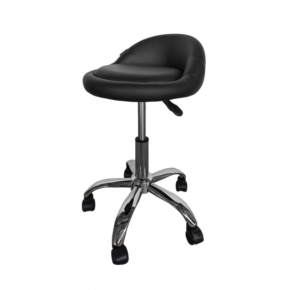 Кресло табурет на колесах со спинкой Bonro B-498 экокожа Киев - изображение 3