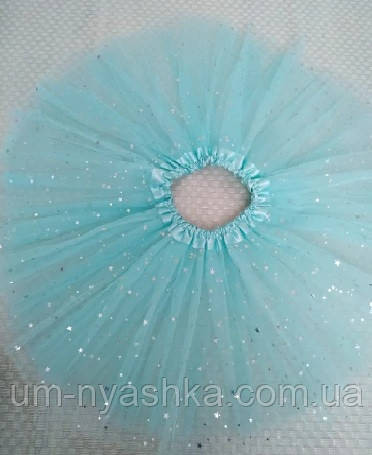 Юбка-пачка пышная юбочка балерины на 2-8 лет мятная со звездами Кривой Рог - изображение 2