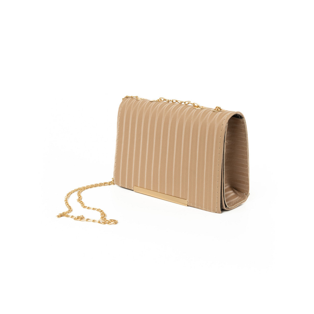 Сумка женская стильная маленькая через плечо на цепочке, сумочка клатч вечерний, Бежевый Каменец-Подольский - изображение 2