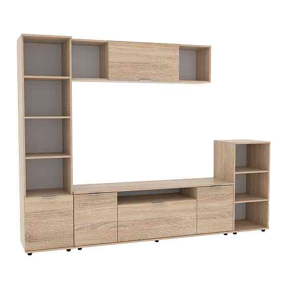 Стенка в гостиную Ketrin-4, Дуб Сонома, 2440х425х1880 Львов