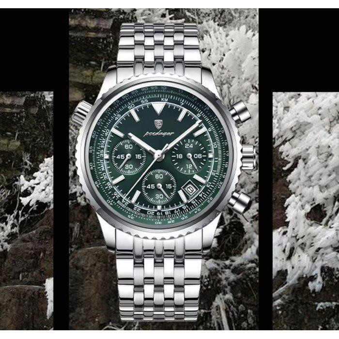 Мужские наручные часы Poedagar Avalon (Серебристые) Киев - изображение 5