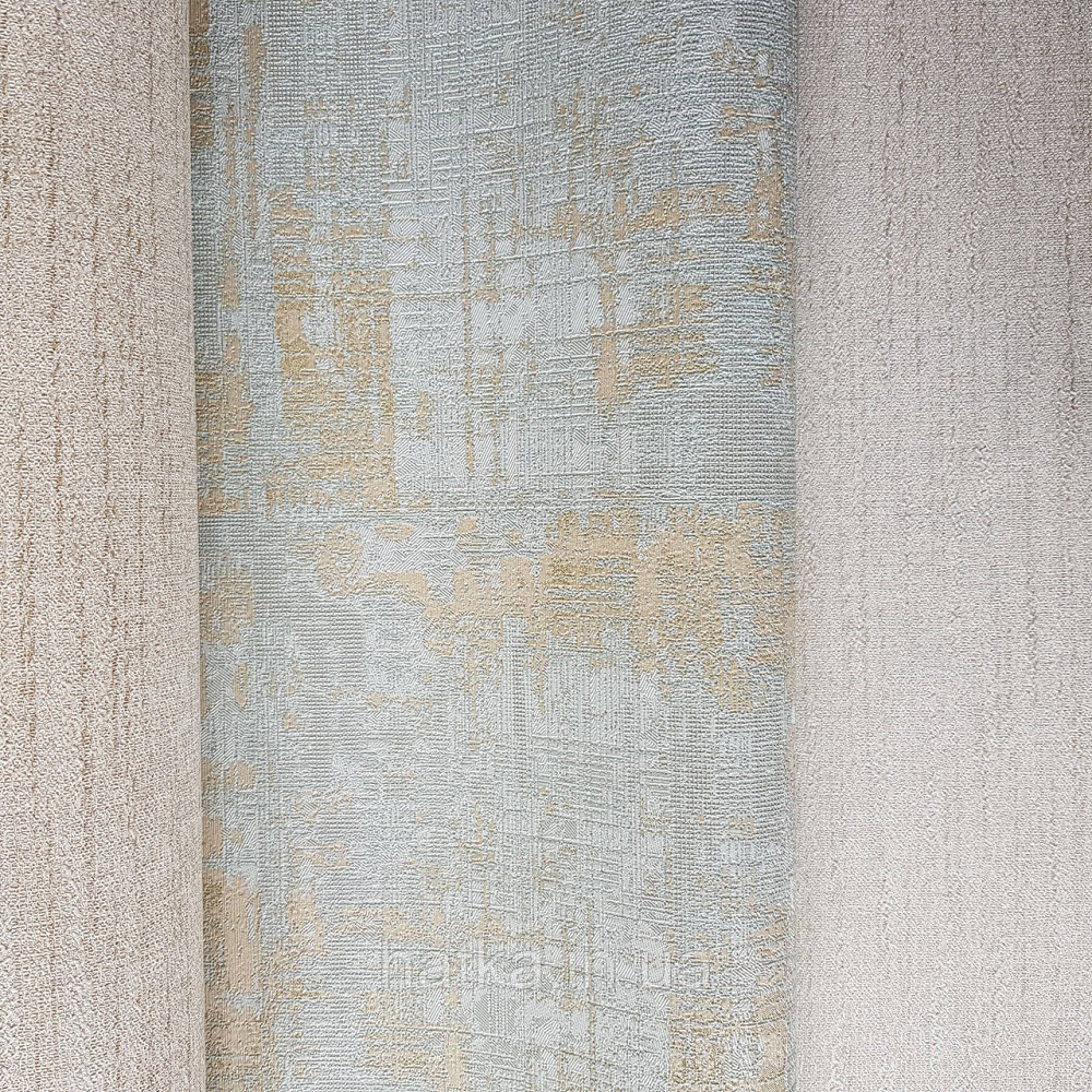 Шпалери метрові вінілові на флізелін Yuanlong Samsara лофт під штукатурку під бетон блакитні з бежевим 3д Київ - фото 1