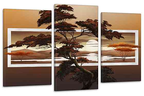 Модульная картина в гостиную / спальню  Дерево в пустелі   Art-650_3 70x130 см Киев