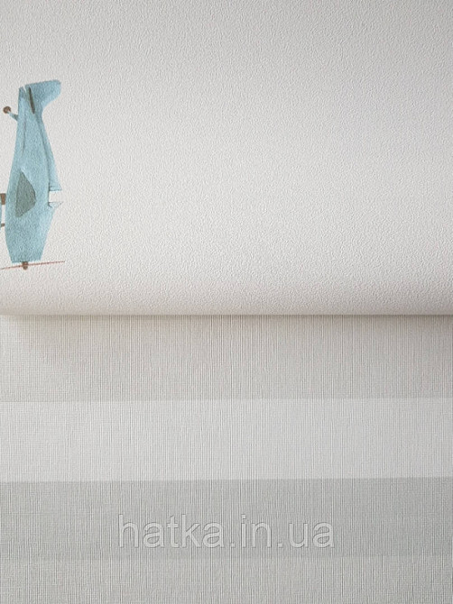 Шпалери вінілові на флізеліні AdaWall Ada Kids метрові смуги широкі сірі бежеві білі Київ - фото 2