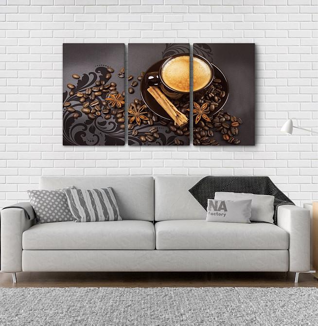 Модульна картина Абстракція Кави (53х100см) Аrt-148_3А Київ - фото 2