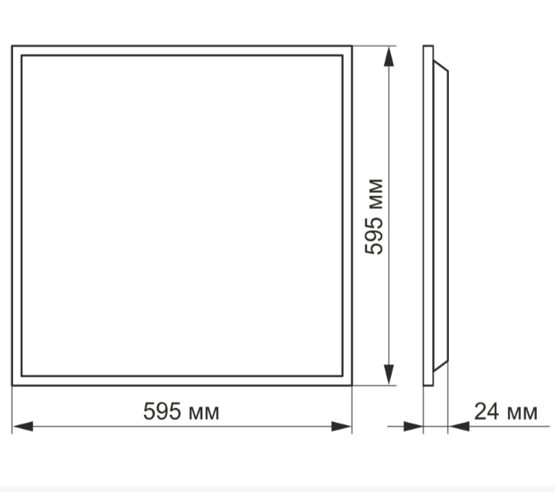 LED Панель 48W 4100К матова VL-Pb484W Videx Житомир - изображение 2