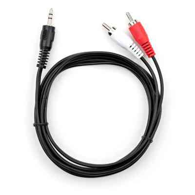 Кабель мультимедийный Jack 3.5mm M to 2xRCA 1.5 m Vinga (VCPDCJ35MRCA21.5BK) Винница
