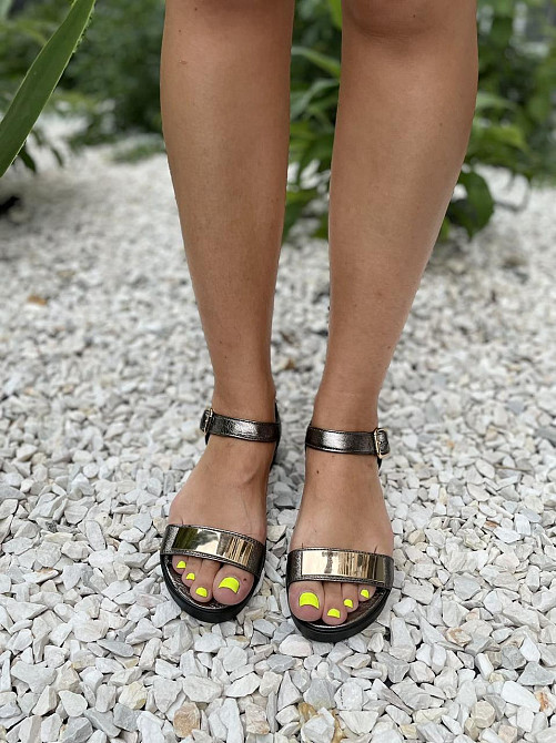 Olli БосонІжки жіночі OLLI 21-1505 срібні (літо, шкіра натуральна) (3692) Коломыя - изображение 4