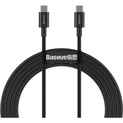 Дата кабель USB-C to USB-C 1.0m 5A Black Baseus (CATYS-B01) Винница - изображение 1