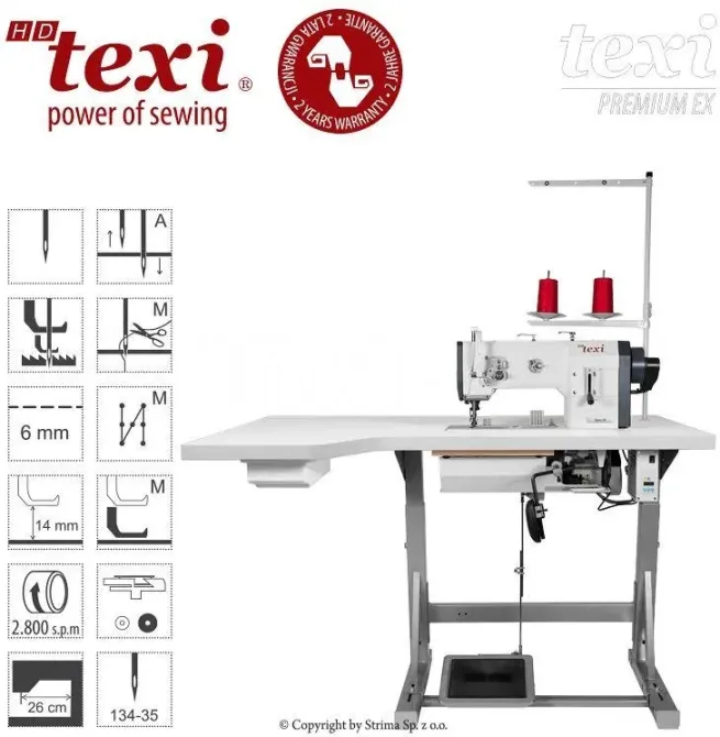 Швейна машина Texi Stebnówka Hd Forte-B Uf Premium Ex Xl - Tapicerska / Kaletnicza, Potrójny Transport, Lamowarka (TEX000216) Київ - фото 1