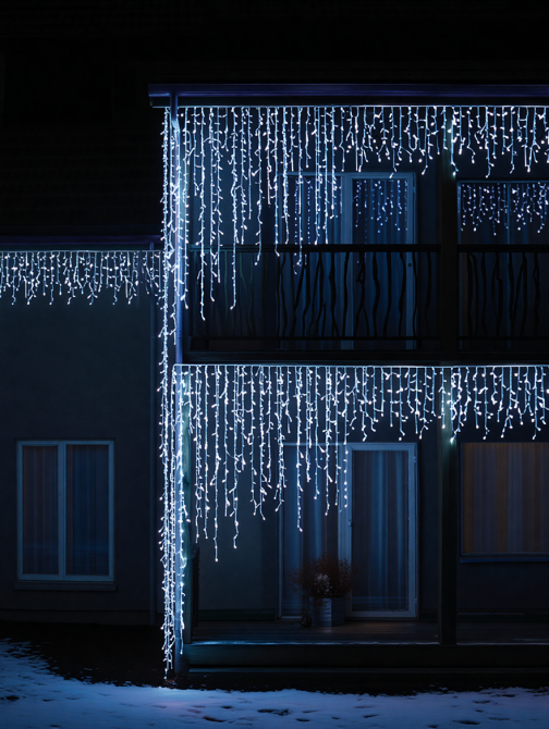 Гірлянда бахрома 36 м, 600 LED, біле світло Київ - фото 2