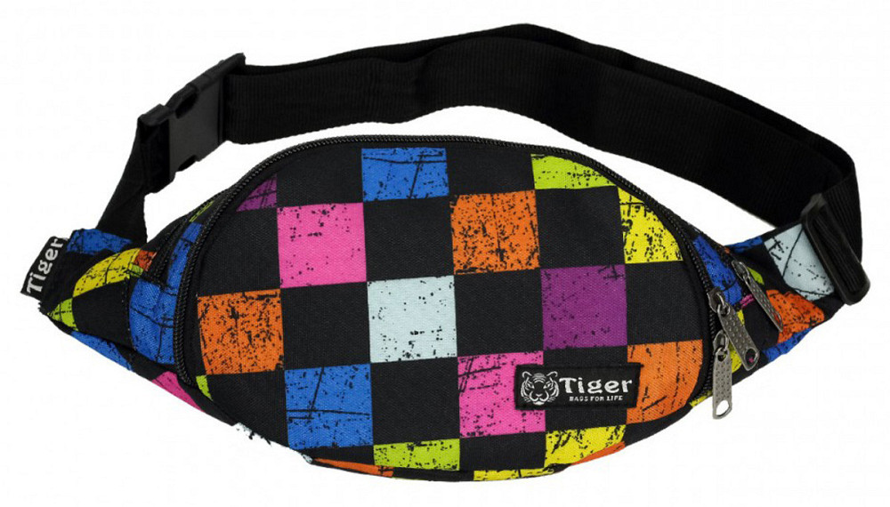 Сумка-бананка Tiger Moon Print Квадрат разноцветный S173840 Киев - изображение 1