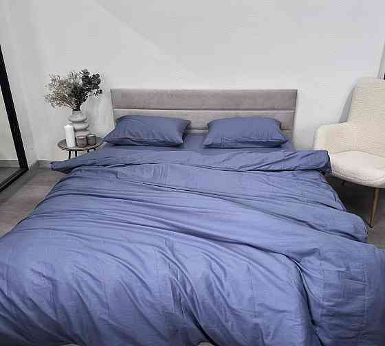 Ecotton Комплект постільної білизни Ecotton двоспальний 180х215 см сатин однотонний синій Singl Коломия