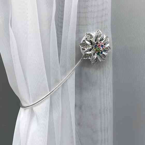 Магніти для штор та гардин "Flowers" набір 2 шт Різнокольоровий (81-210) Київ