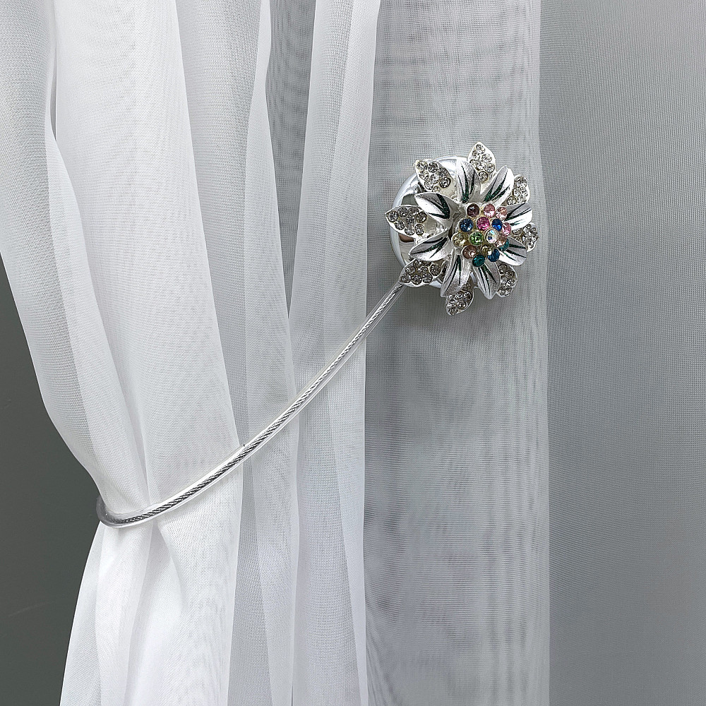 Магніти для штор та гардин "Flowers" набір 2 шт Різнокольоровий (81-210) Київ - фото 3